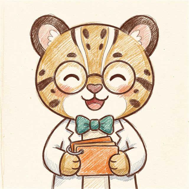 石虎研究員小石 Leo 拿著單字卡